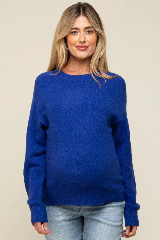 Royal Blue Basic Maternity Sweater