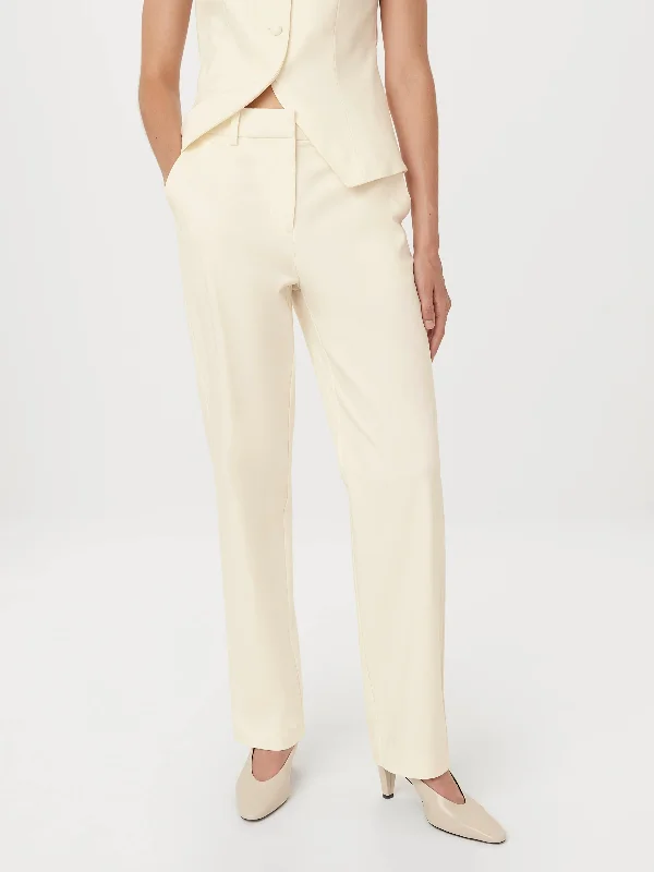 The Jane Straight Pant in Cream