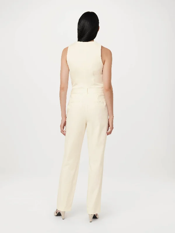 The Jane Straight Pant in Cream