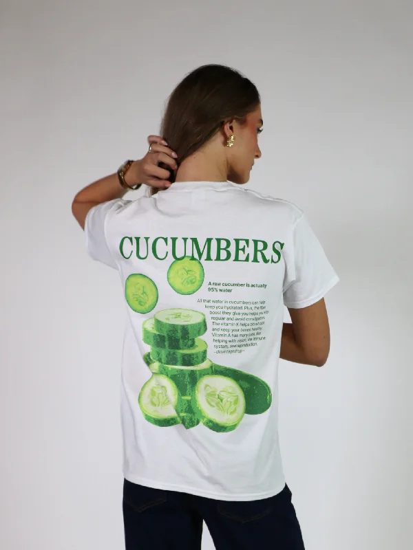 CUCUMBERS (rygprint) T-SHIRT - HVID