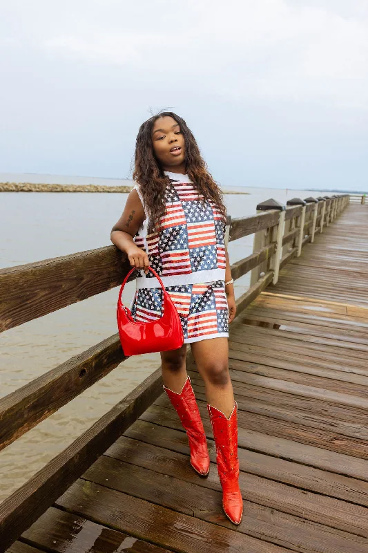 Full Sequin Stars & Stripes Skirt