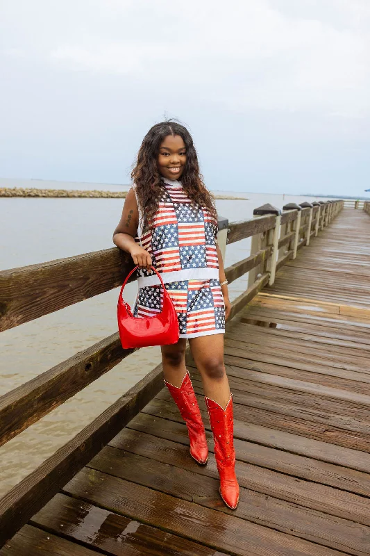 Full Sequin Stars & Stripes Skirt