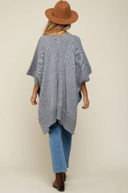 Heather Draped Cable Knit Dolman Sleeve Maternity Cardigan