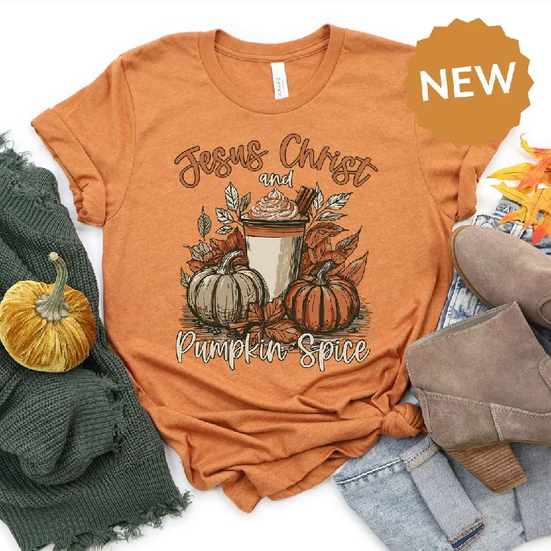 Jesus Christ and Pumpkin Spice Tee