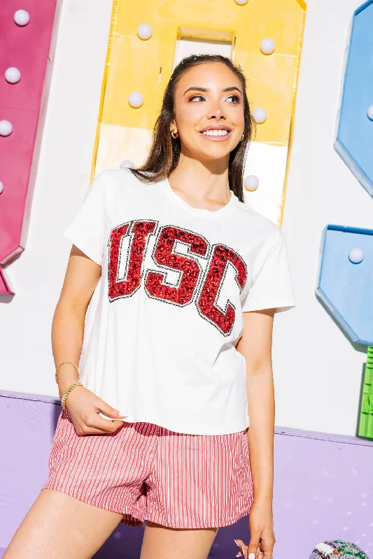 Licensed USC Jeweled Letter Tee