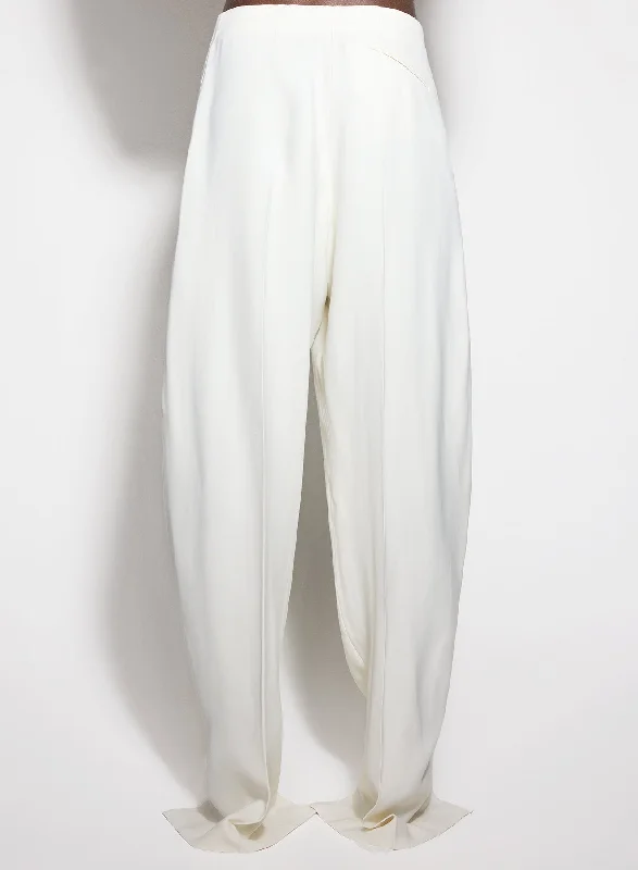 off-white pierced loose tailored trousers