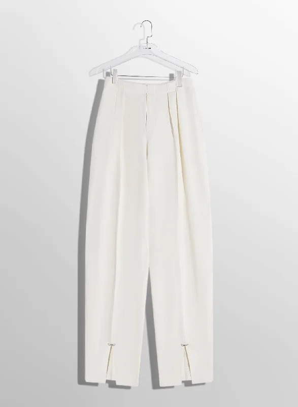 off-white pierced loose tailored trousers