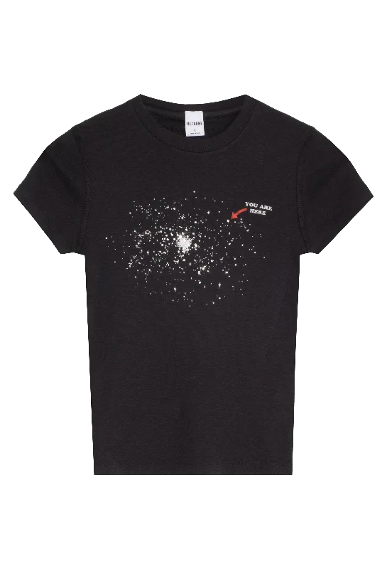 90s Baby Tee Rhinestone Space