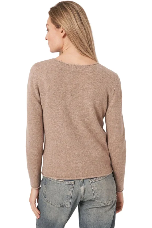 Repeat Cashmere Boat Neck Sweater in Taupe