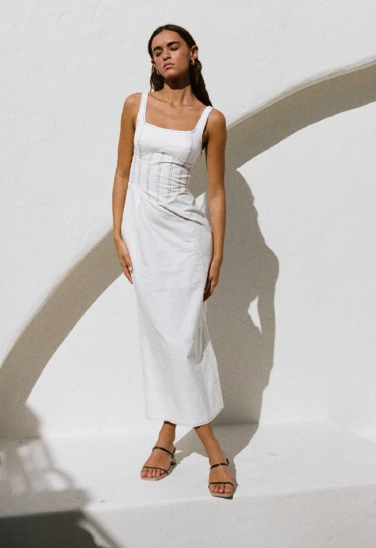 Ricardo Midi Dress - White