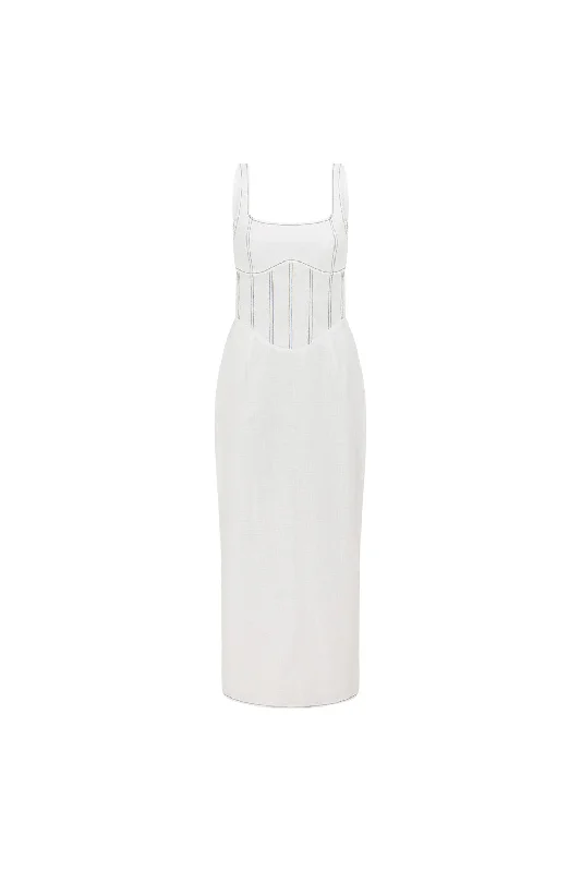 Ricardo Midi Dress - White