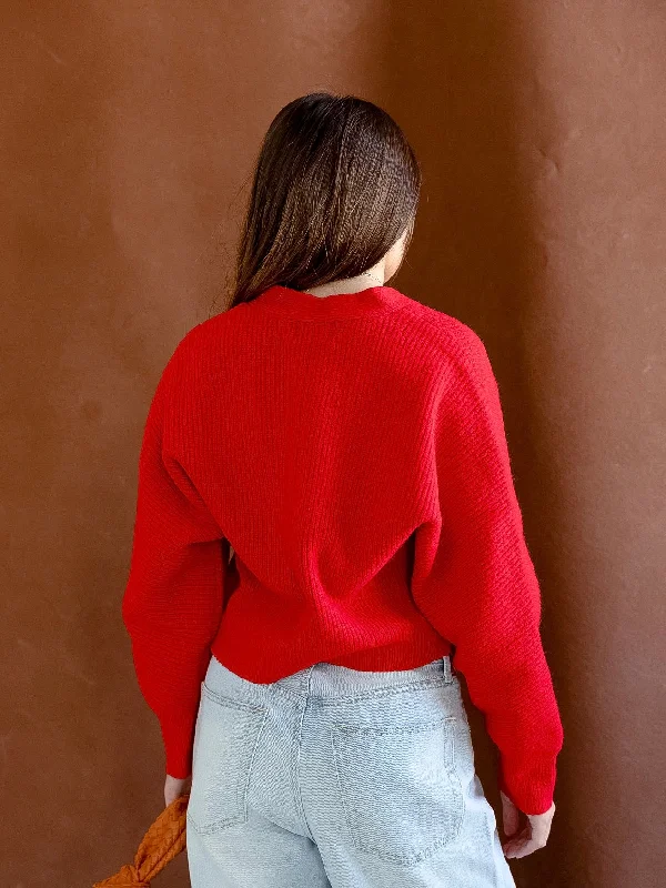 Scarlet Red Cardigan