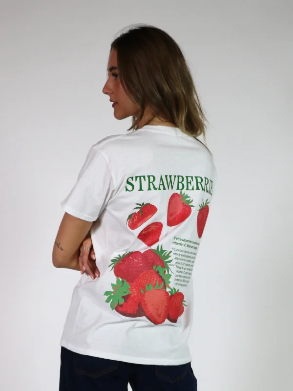 STRAWBERRIES (rygprint) T-SHIRT - HVID