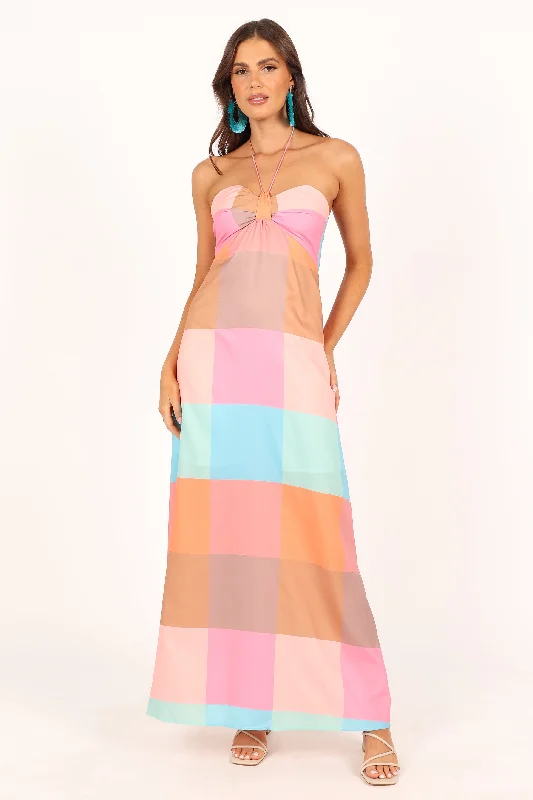 Sundae Halterneck Maxi Dress - Multicoloured