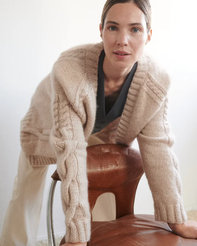 Vilnelė Merino Wool Cardigan - Beige