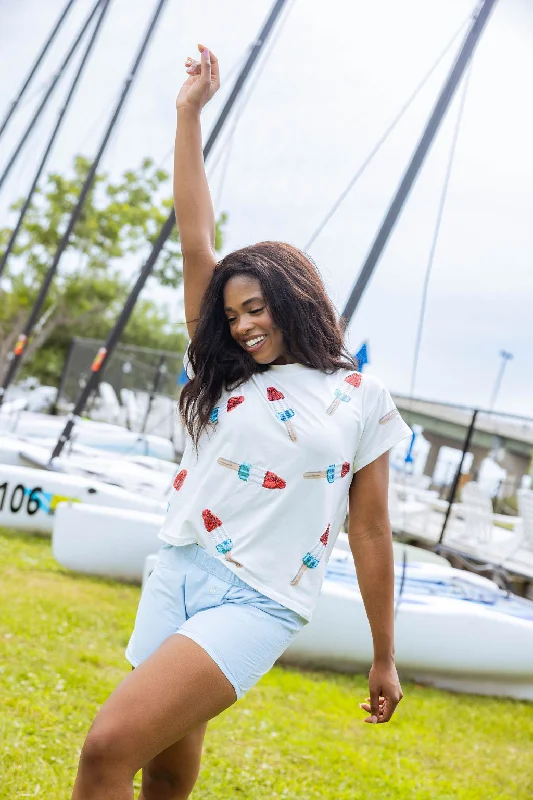 White Scattered Bomb Pop Tee