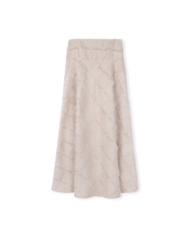 Wool Tassel Maxi Skirt