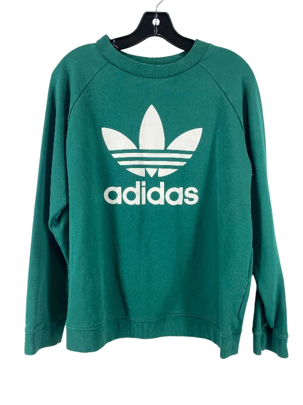 Athletic Sweatshirt Crewneck By Adidas In Green, Size: Xl