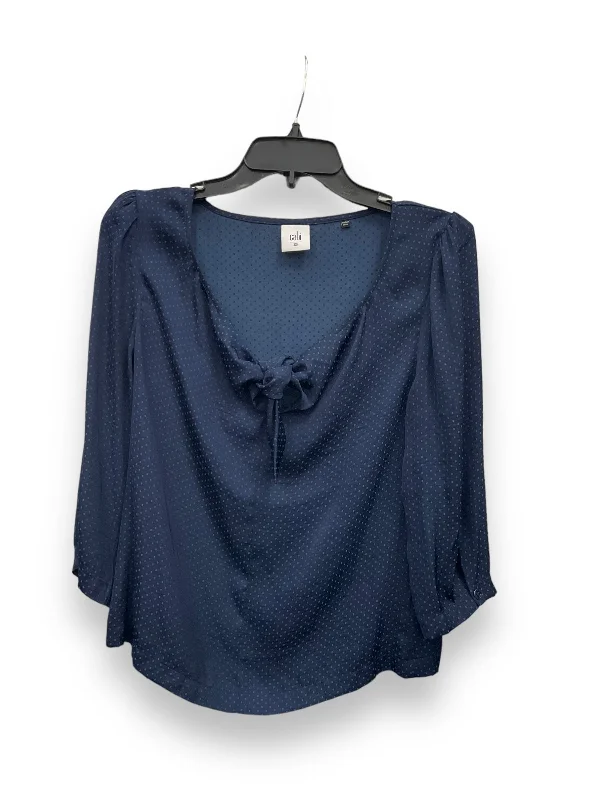 Blouse 3/4 Sleeve By Cabi In Blue, Size: Xs