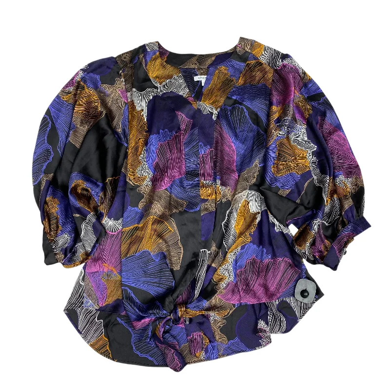 Blouse 3/4 Sleeve By Chicos In Purple, Size: L