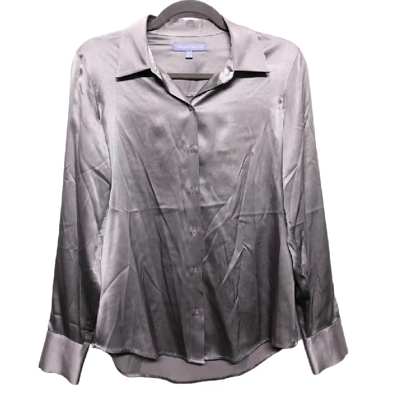 Blouse Long Sleeve By Antonio Melani In Silver, Size: Xs