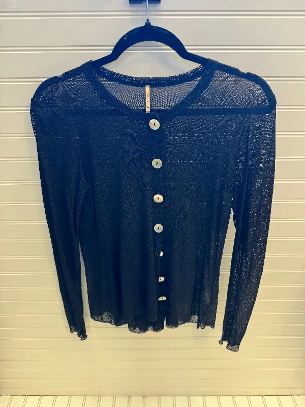 Blouse Long Sleeve By Pete  In Black, Size: M