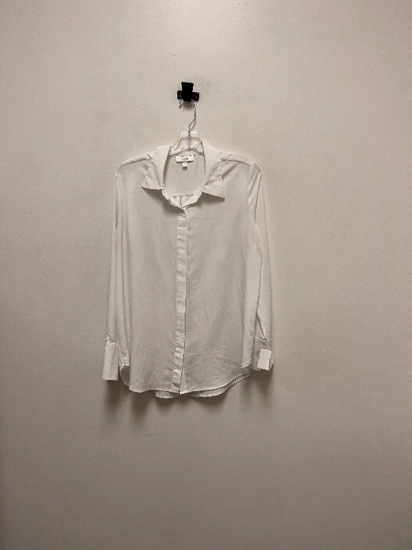 Blouse Long Sleeve By Prologue In White, Size: Xl