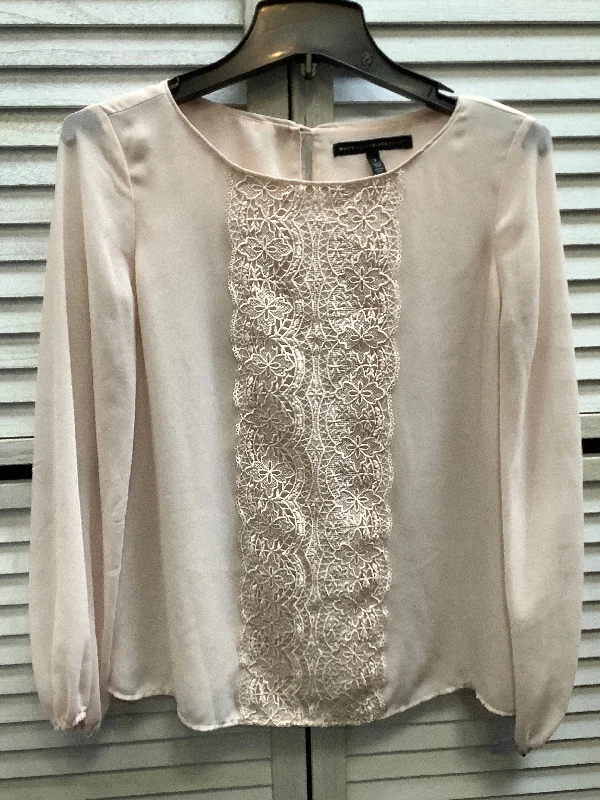 Blouse Long Sleeve By White House Black Market In Pink, Size: 2