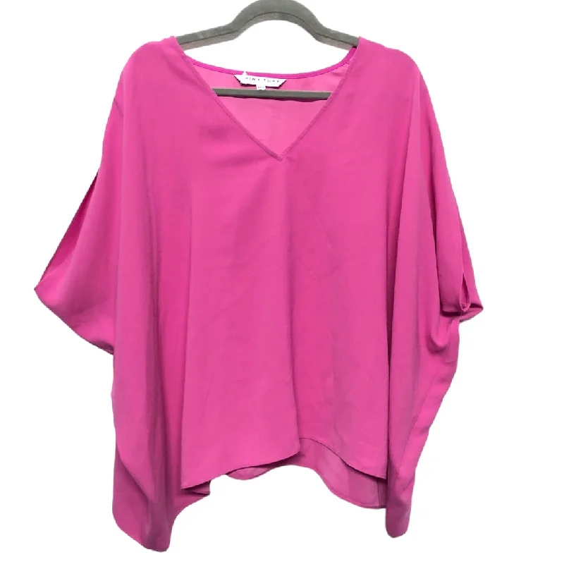 Blouse Short Sleeve By Trina Turk In Pink, Size: Xs