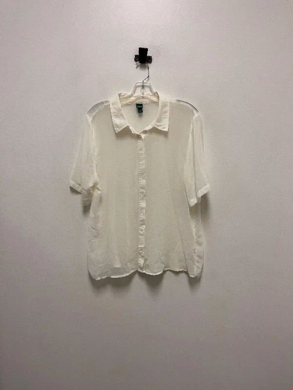 Blouse Short Sleeve By Wild Fable In Cream, Size: M