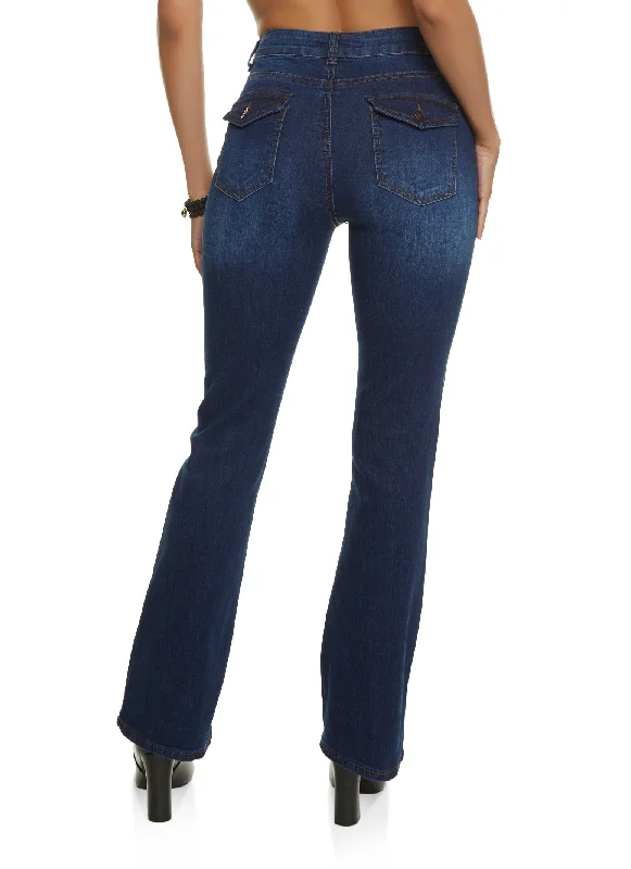 WAX Whiskered Boot Cut Jeans