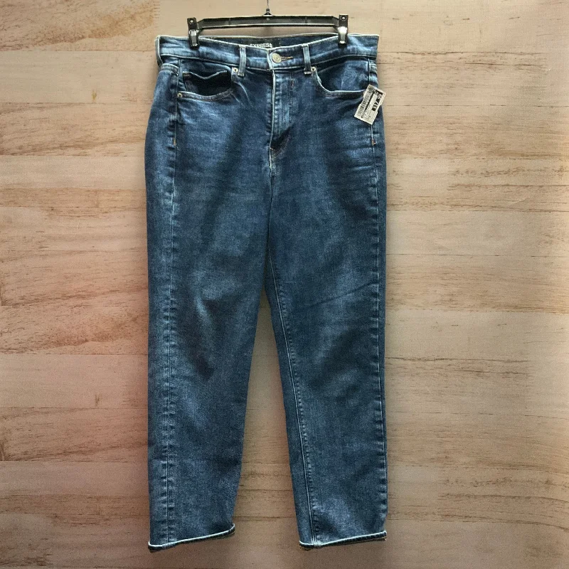 Jeans Boyfriend By Express In Blue Denim, Size: 8