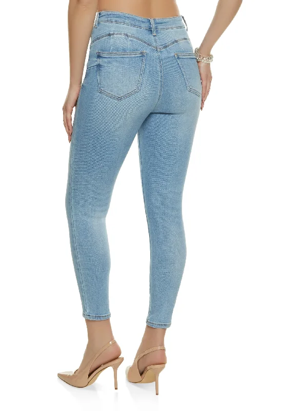 WAX Whiskered Cropped Skinny Jeans