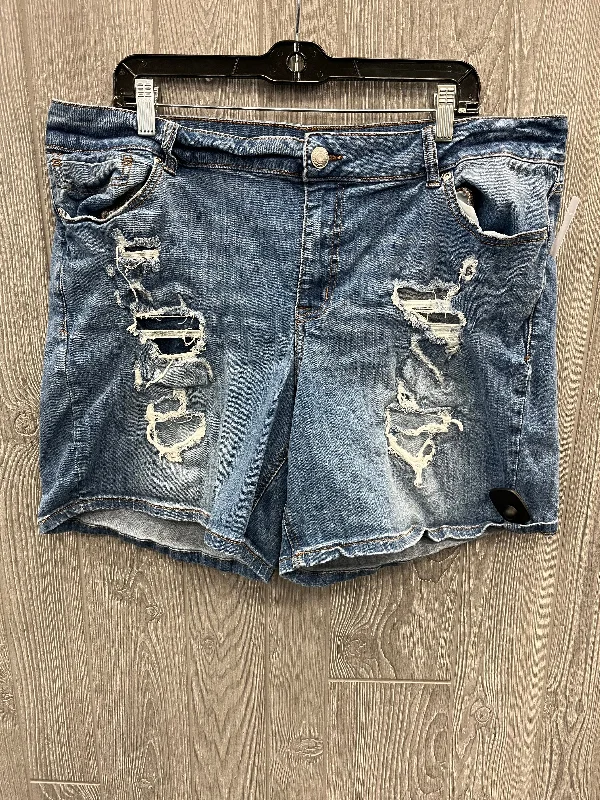 Shorts By Maurices In Blue Denim, Size: 20