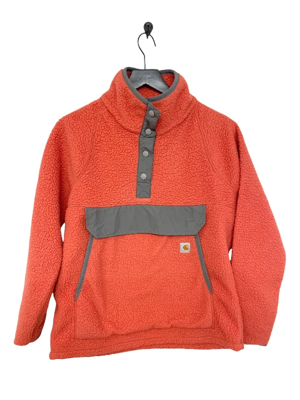 Sweatshirt Collar By Carhartt In Orange, Size: S