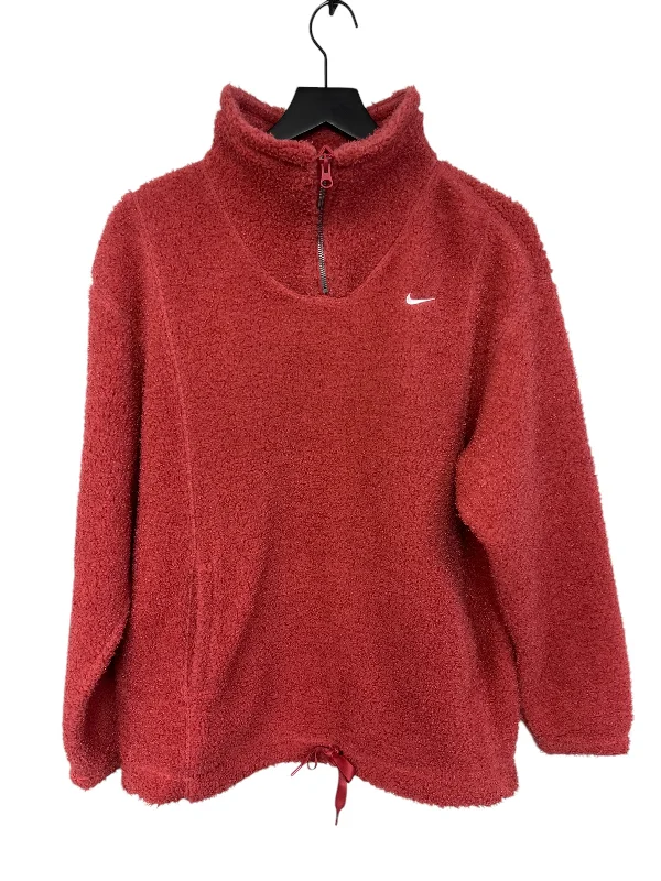 Sweatshirt Collar By Nike Apparel In Pink, Size: S