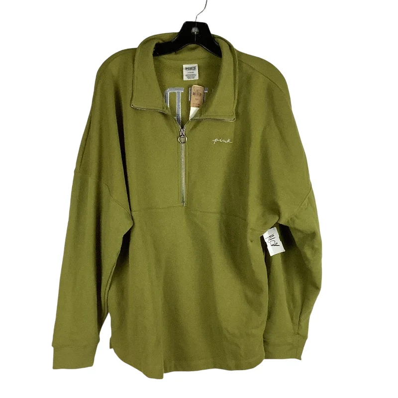 Sweatshirt Collar By Pink In Green, Size: M