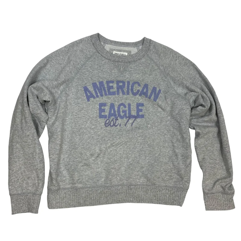 Sweatshirt Crewneck By American Eagle In Grey, Size: Xs