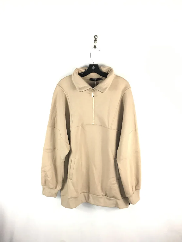 Sweatshirt Crewneck By Clothes Mentor In Beige, Size: Xl