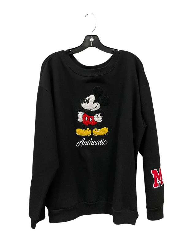 Sweatshirt Crewneck By Clothes Mentor In Black, Size: 3x