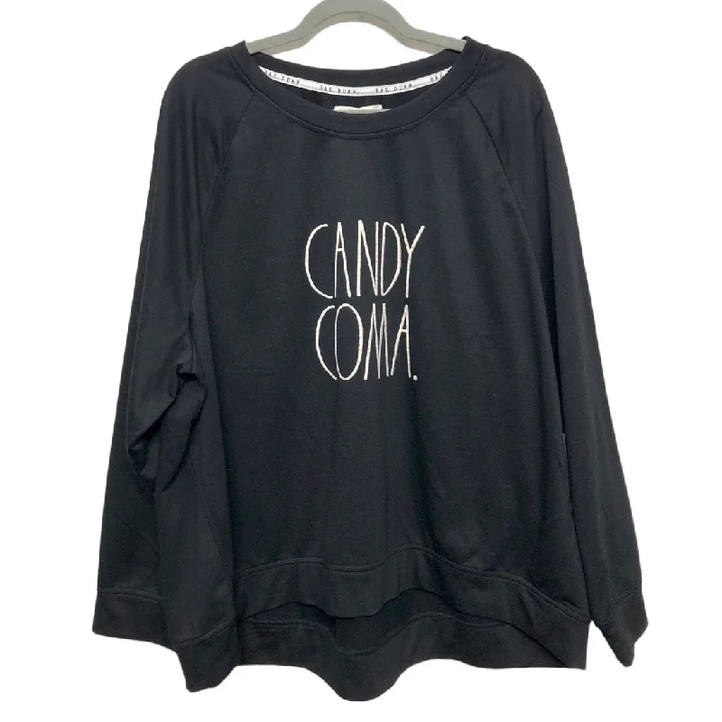 Sweatshirt Crewneck By Clothes Mentor In Black, Size: 3x