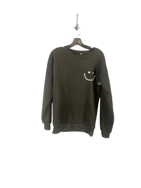 Sweatshirt Crewneck By Clothes Mentor In Black, Size: M