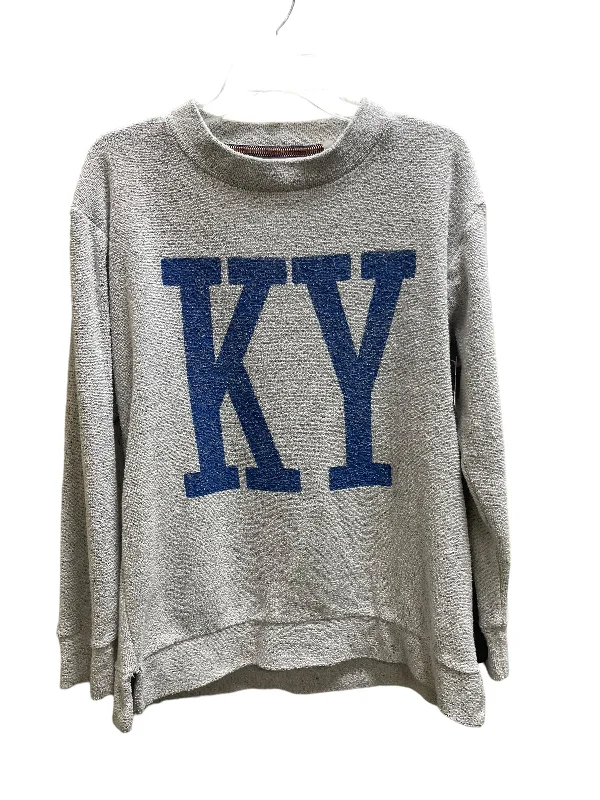 Sweatshirt Crewneck By Clothes Mentor In Grey, Size: M