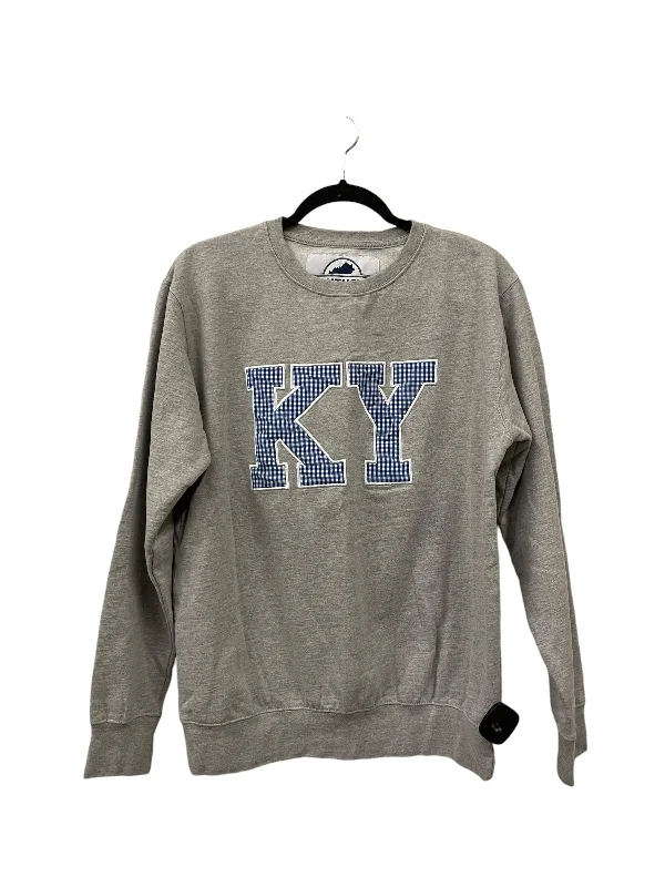 Sweatshirt Crewneck By Clothes Mentor In Grey, Size: M