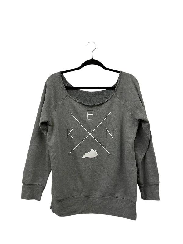 Sweatshirt Crewneck By Clothes Mentor In Grey, Size: S