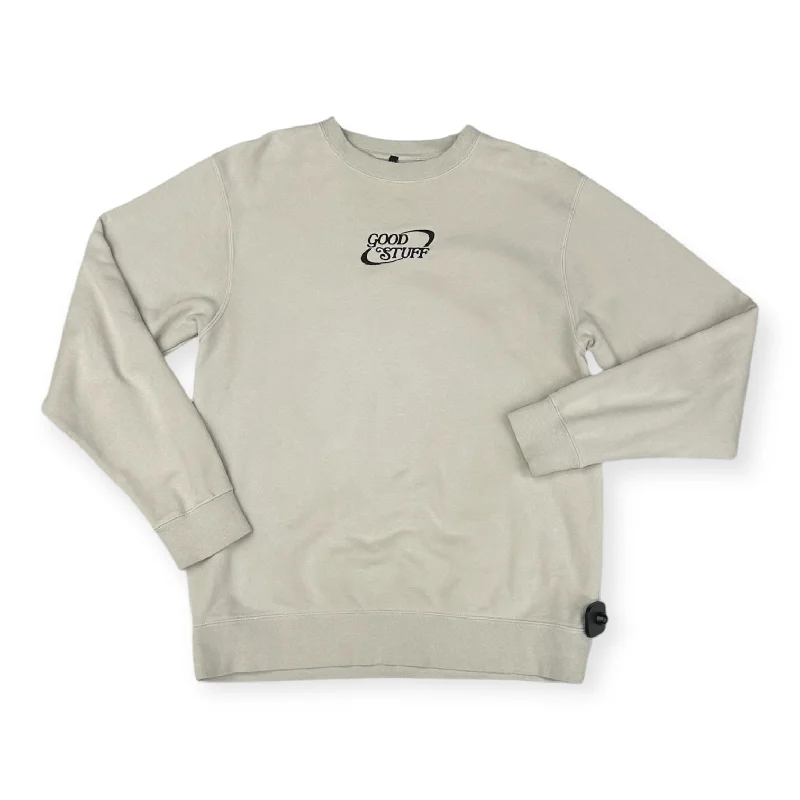 Sweatshirt Crewneck By Clothes Mentor In Tan, Size: M