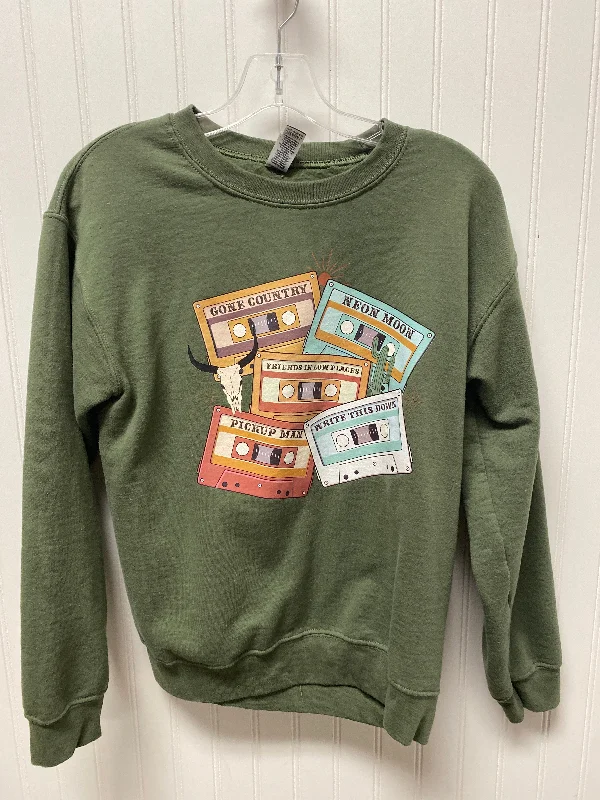 Sweatshirt Crewneck By Gildan In Green, Size: S