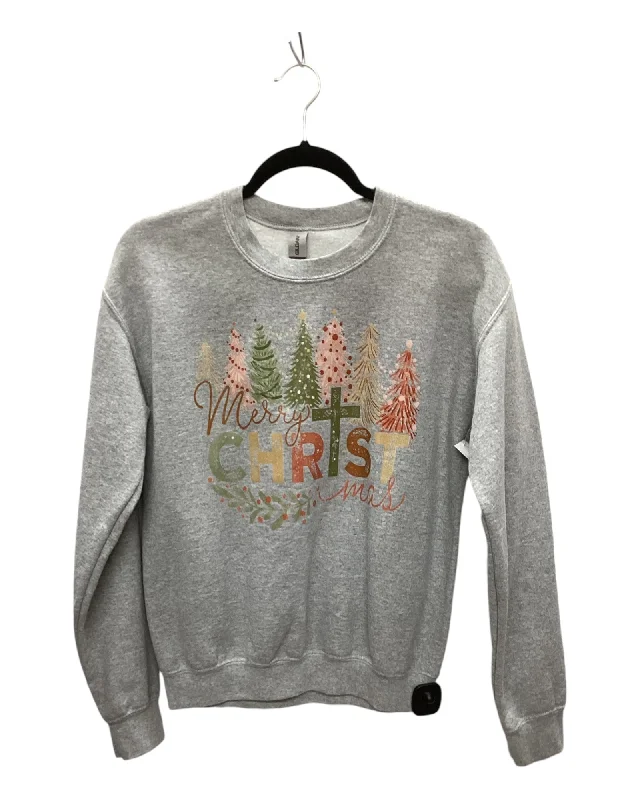 Sweatshirt Crewneck By Gildan In Grey, Size: S