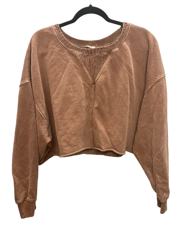 Sweatshirt Crewneck By Peach Love Cream California In Brown, Size: M