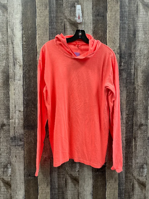 Sweatshirt Hoodie By Comfort Colors In Orange, Size: M